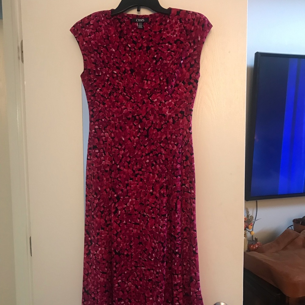 Short sleeve chaps pink floral dress